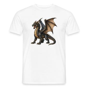 Griffe de Flamme du Dragon - T-shirt homme - blanc - Devant - AI Model Male 178 dark (178cm)