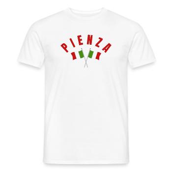 Emblem der italienischen Flagge Pienza - Männer T-Shirt - Weiß - Vorne - AI Model Male 178 dark (178cm)