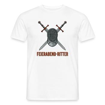 Feierabend Ritter Motiv - Männer T-Shirt - Weiß - Vorne - AI Model Male 178 dark (178cm)
