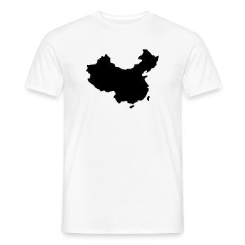 Carte de la Chine - T-shirt homme - blanc - Devant - AI Model Male 178 dark (178cm)