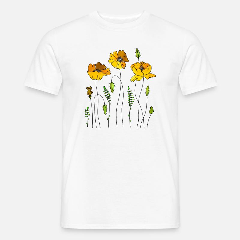 Blumen - Männer T-Shirt - Weiß