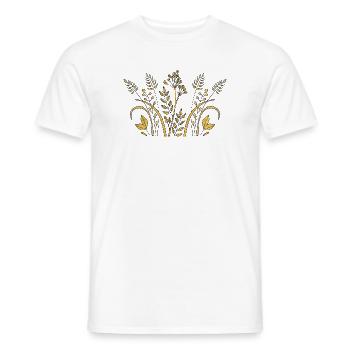 Blumen - Männer T-Shirt - Weiß - Vorne - AI Model Male 178 dark (178cm)