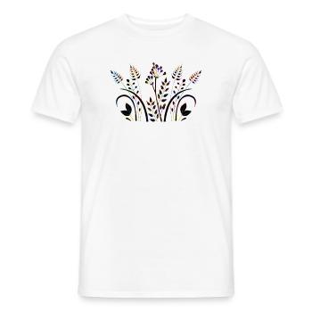 Blumen - Männer T-Shirt - Weiß - Vorne - AI Model Male 178 dark (178cm)