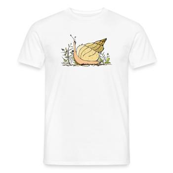 escargot - T-shirt homme - blanc - Devant - AI Model Male 178 dark (178cm)