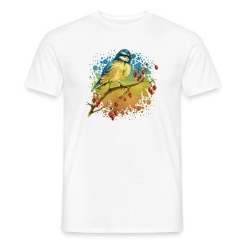 Colorful bird - Men's T-Shirt - white - Front - AI Model Male 178 dark (178cm)