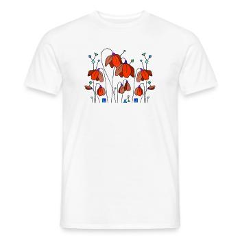 Fleur - T-shirt homme - blanc - Devant - AI Model Male 178 dark (178cm)