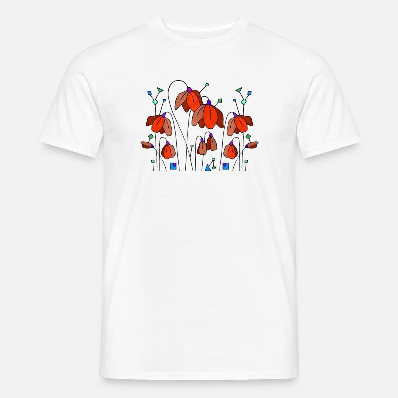 Blumen - Männer T-Shirt - Weiß