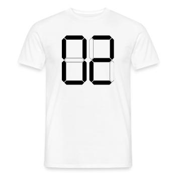 NUMÉRO 02 Zero Two Cadeau d’anniversaire numérique - T-shirt homme - blanc - Devant - AI Model Male 178 dark (178cm)