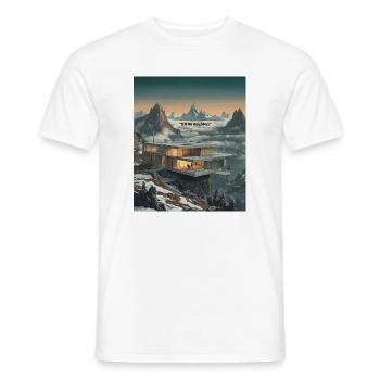 Immer noch keine Nachbarn Alpine Glass House - Männer T-Shirt - Weiß - Vorne - AI Model Male 178 dark (178cm)