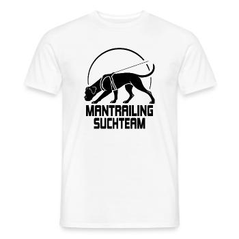 Boxer Mantrailing Search Team Dogs Wilsigns - Men's T-Shirt - white - Front - AI Model Male 178 dark (178cm)