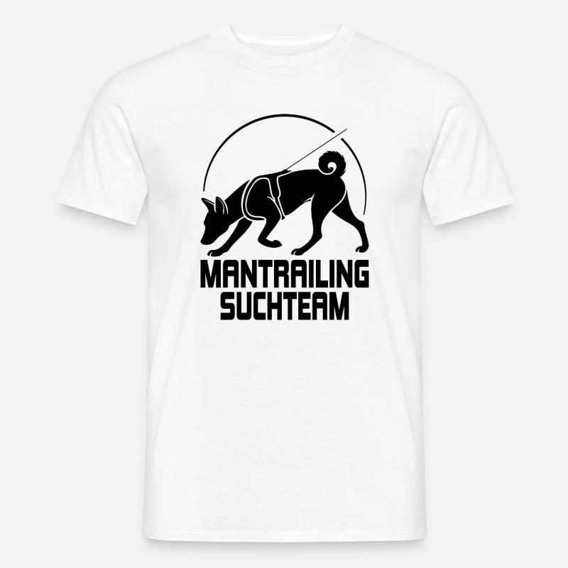 Basenji Mantrailing Suchteam Hunde Wilsigns - Männer T-Shirt - Weiß