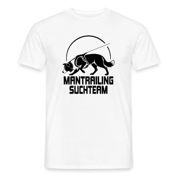Équipe de recherche de chasse de Border Collie Dogs Dog - T-shirt homme - blanc - Devant - AI Model Male 178 dark (178cm)