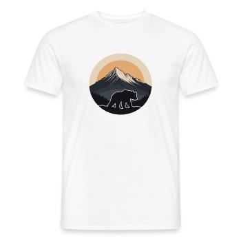 Wild Brown Bear - Men's T-Shirt - white - Front - AI Model Male 178 dark (178cm)