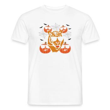 Safari Afrique faune du Serengeti tigre d’Halloween - T-shirt homme - blanc - Devant - AI Model Male 178 dark (178cm)