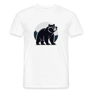 Mountain Black Bear Glasses - Men's T-Shirt - white - Front - AI Model Male 178 dark (178cm)