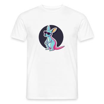 Pastell-Känguru-Hipster-Brille - Männer T-Shirt - Weiß - Vorne - AI Model Male 178 dark (178cm)