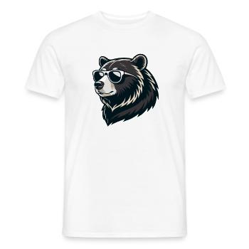 Bär mit grafischen Sonnenbrillen - Männer T-Shirt - Weiß - Vorne - AI Model Male 178 dark (178cm)