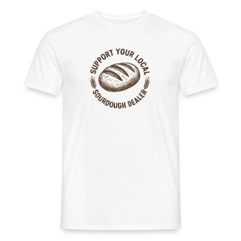 Baking Baker Baker Sourdough Bread Gift Idea - Men's T-Shirt - white - Front - AI Model Male 178 dark (178cm)