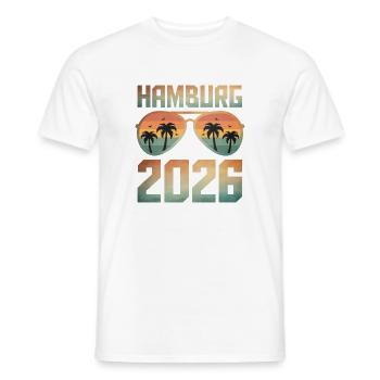 Hamburg 2026 - Men's T-Shirt - white - Front - AI Model Male 178 dark (178cm)