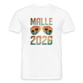 Malle 2026 - Männer T-Shirt - Weiß - Vorne - AI Model Male 178 dark (178cm)