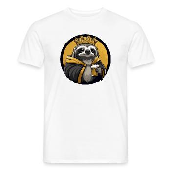 Faultier Bier Lustig - Männer T-Shirt - Weiß - Vorne - AI Model Male 178 dark (178cm)
