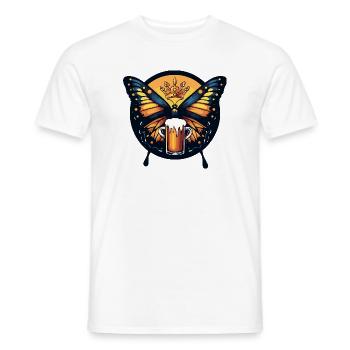 Schmetterling Bier Lustig - Männer T-Shirt - Weiß - Vorne - AI Model Male 178 dark (178cm)