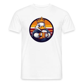 Duck Beer Funny - Men's T-Shirt - white - Front - AI Model Male 178 dark (178cm)
