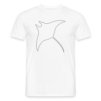 Manta Ray - Men's T-Shirt - white - Front - AI Model Male 178 dark (178cm)