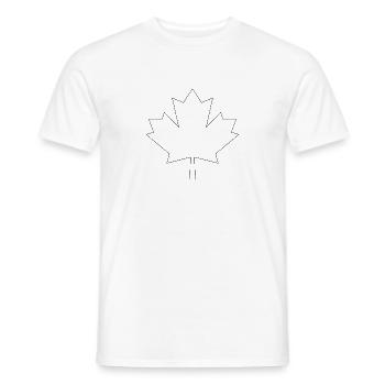 Maple leaf - Men's T-Shirt - white - Front - AI Model Male 178 dark (178cm)