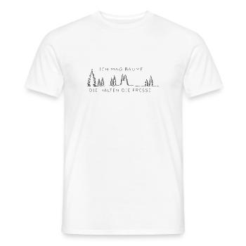 Ich mag Bäume die halten die Fresse Naturliebhaber - Männer T-Shirt - Weiß - Vorne - AI Model Male 178 dark (178cm)