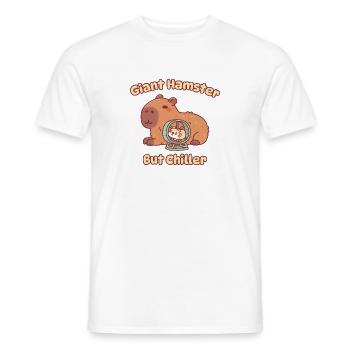 Mignon hamster géant capybara mais plus apaisant - T-shirt homme - blanc - Devant - AI Model Male 178 dark (178cm)