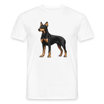 Dobermann - Männer T-Shirt - Weiß - Vorne - AI Model Male 178 dark (178cm)