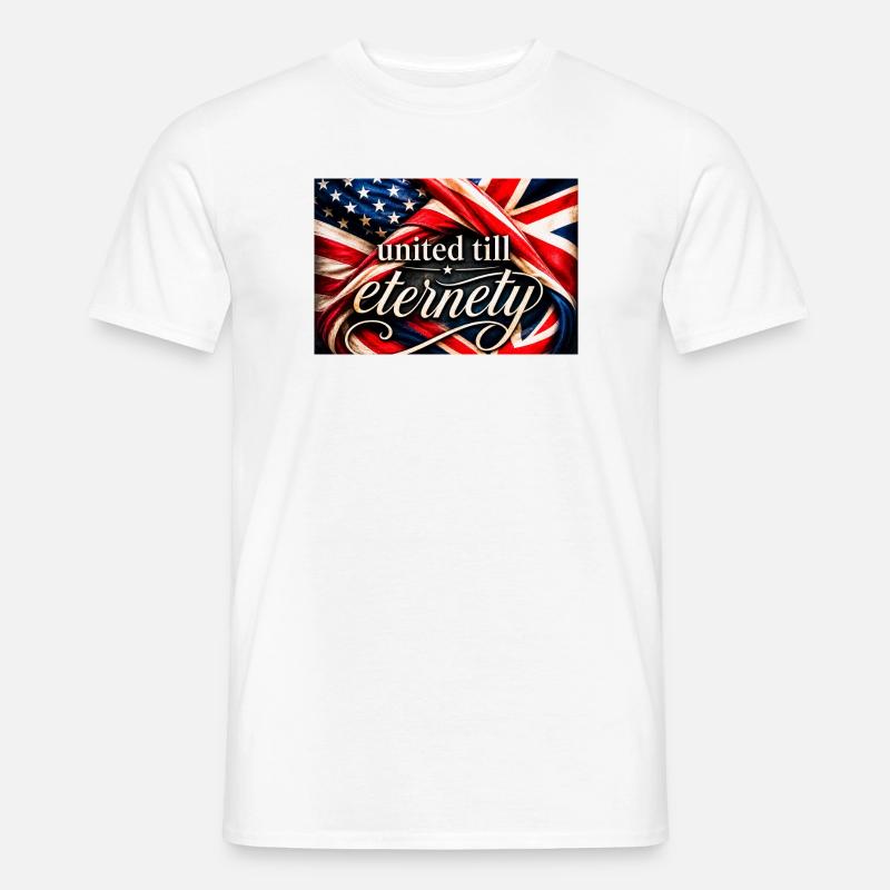 Drapeaux unis jusqu’à l’éternité - T-shirt homme - blanc