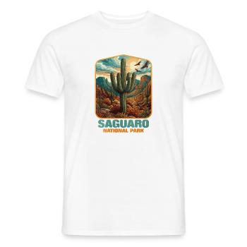 Saguaro National Park Sunset Desert Vista - Men's T-Shirt - white - Front - AI Model Male 178 dark (178cm)