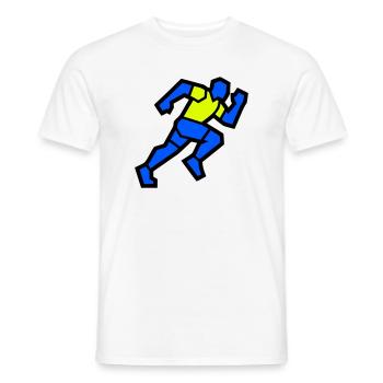 Fast Polygon Runner Marathon Team - Men's T-Shirt - white - Front - AI Model Male 178 dark (178cm)