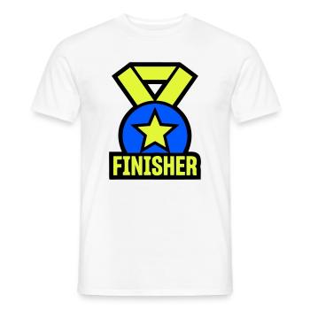 Stolzer Finisher Medaille Stern - Männer T-Shirt - Weiß - Vorne - AI Model Male 178 dark (178cm)