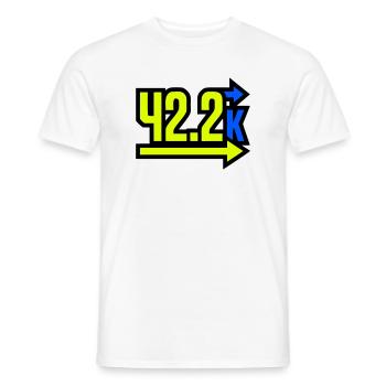  Stolzer 42.2k Marathon Finisher - Männer T-Shirt - Weiß - Vorne - AI Model Male 178 dark (178cm)