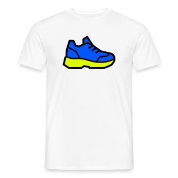 Baskets de course modernes - T-shirt homme - blanc - Devant - AI Model Male 178 dark (178cm)