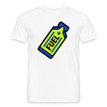 Sports d’endurance au gel énergétique Fuel Energy - T-shirt homme - blanc - Devant - AI Model Male 178 dark (178cm)
