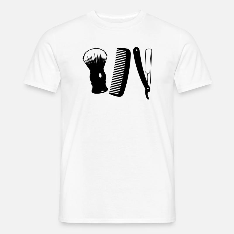 Friseursalon - Männer T-Shirt - Weiß