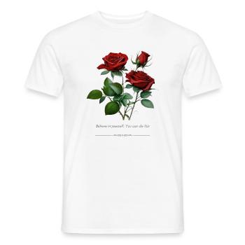 Rose - Männer T-Shirt - Weiß - Vorne - AI Model Male 178 dark (178cm)
