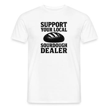 Baking Baker Baker Sourdough Bread Gift Idea - Men's T-Shirt - white - Front - AI Model Male 178 dark (178cm)
