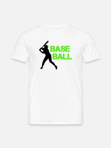 Baseball Neon Grunge Font - Men's T-Shirt - white