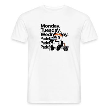 Monday Tuesday Wednesday Padel - Männer T-Shirt - Weiß - Vorne - AI Model Male 178 dark (178cm)