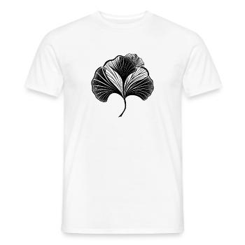 Ginkgo Leaf - Men's T-Shirt - white - Front - AI Model Male 178 dark (178cm)