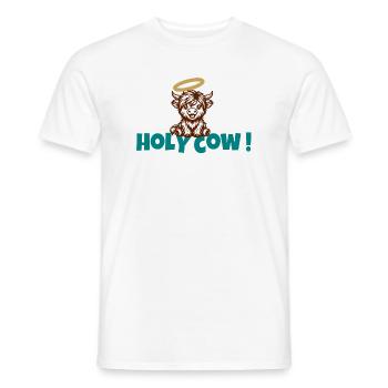 Holy Cow Halo Cartoon - Männer T-Shirt - Weiß - Vorne - AI Model Male 178 dark (178cm)