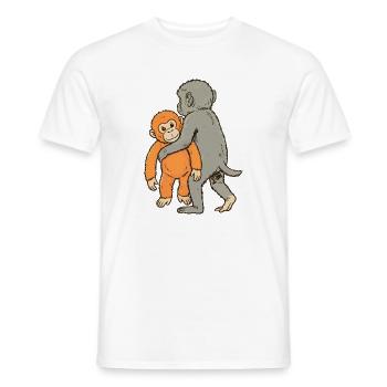 Baby Monkey Punch - Männer T-Shirt - Weiß - Vorne - AI Model Male 178 dark (178cm)
