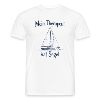 Sailing Sailor Funny Fun Sailboat Graphic - Men's T-Shirt - white - Front - AI Model Male 178 dark (178cm)