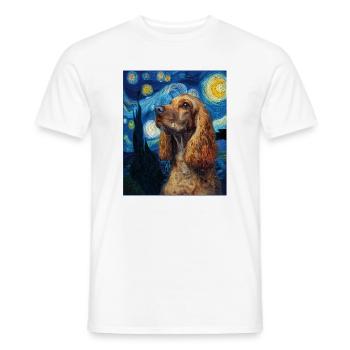 Cocker Spaniel Hund - Männer T-Shirt - Weiß - Vorne - AI Model Male 178 dark (178cm)