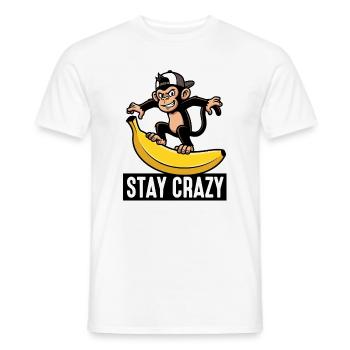 Affe auf Banane bleibt verrückt - Männer T-Shirt - Weiß - Vorne - AI Model Male 178 dark (178cm)